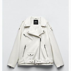 Zara faux leather oversized jacket